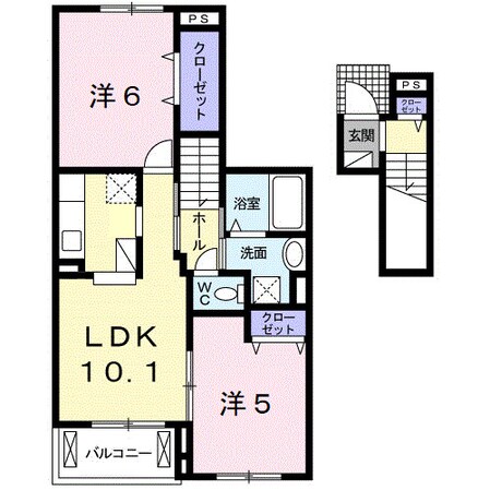 紀伊中ノ島駅 徒歩24分 2階の物件間取画像